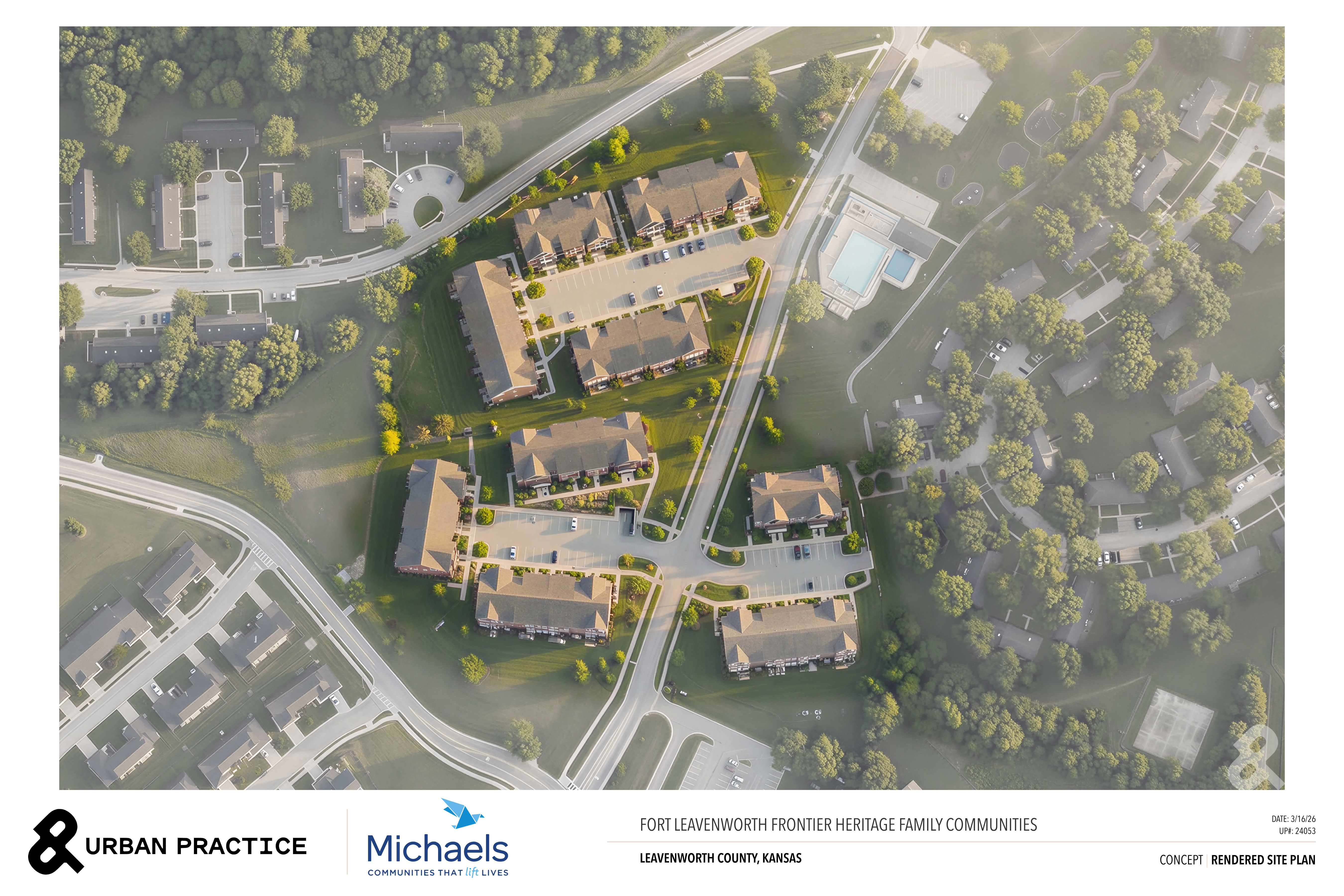 New Kansa neighborhood rendering - front elevation